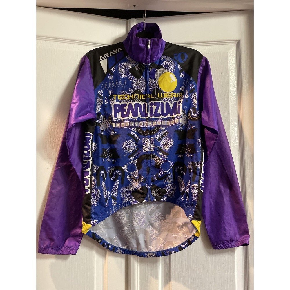 Vintage Pearl Izumi Jacket Mens Small Purple Cycling Windbreaker Technical 90s